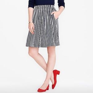 NWT J. Crew Mercantile Black & White Striped Skirt